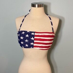 Xhilaration American Flag Bikini Top SZ L